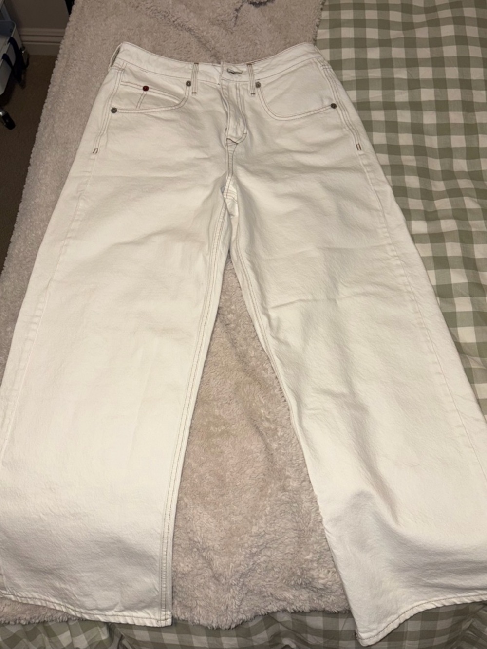 White Women's Wide-Leg Jeans
